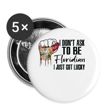 Floridien Américain U.S. Patriot USA cultivé - Lot de 5 petits badges (25 mm) - blanc - Devant