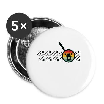 Chef Art culinaire Cuisine Pâtisserie - Lot de 5 petits badges (25 mm) - blanc - Devant