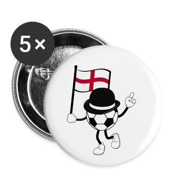 Football Soccer England - Euro 2024 - Buttons small 1''/25 mm (5-pack) - white - Front