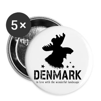 Danemark Danmark Orignal - Lot de 5 petits badges (25 mm) - blanc - Devant