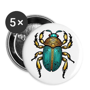 Skarabäus Neo Traditional - Buttons klein 25 mm (5er Pack) - Weiß - Vorne
