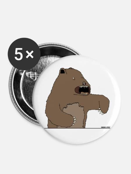 tragen! - Buttons klein 25 mm (5er Pack) - Weiß