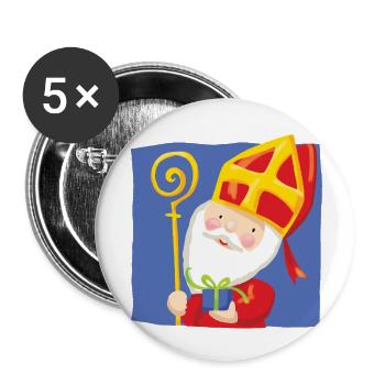 Sint Blauw - Buttons small 1''/25 mm (5-pack) - white - Front