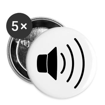 speaker right - Buttons small 1''/25 mm (5-pack) - white - Front