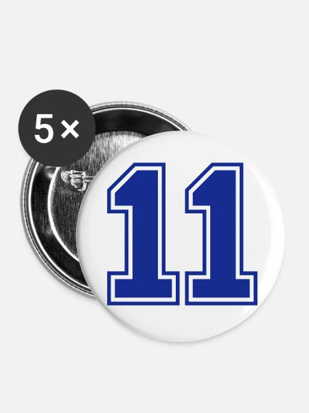 11 - Buttons klein 25 mm (5er Pack) - Weiß