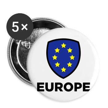 Die Unionsflagge von Europa - Buttons klein 25 mm (5er Pack) - Weiß - Vorne
