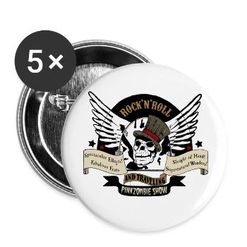 Rnr Show - Buttons klein 25 mm (5er Pack) - Weiß - Vorne