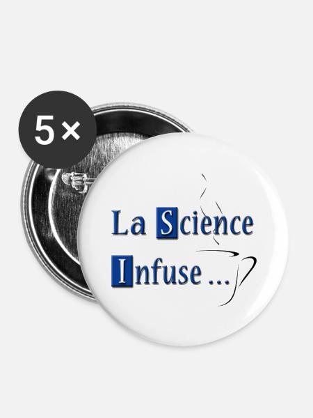 Wissenschaft Infuse - Buttons klein 25 mm (5er Pack) - Weiß