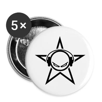 dj - Buttons small 1''/25 mm (5-pack) - white - Front