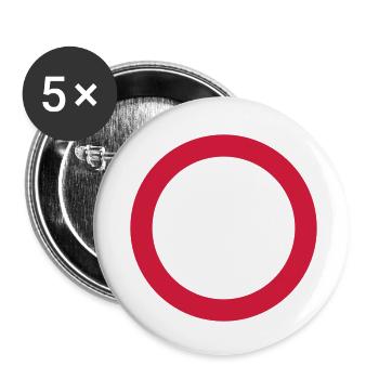 kreis - Buttons klein 25 mm (5er Pack) - Weiß - Vorne