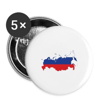 russia - Buttons small 1''/25 mm (5-pack) - white - Front