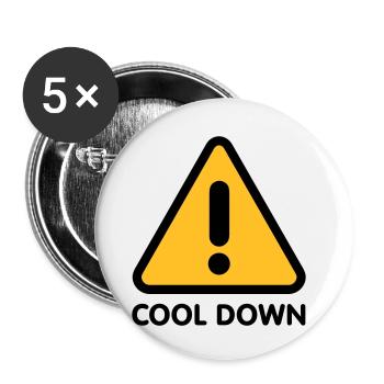 Cool down - Buttons klein 25 mm (5er Pack) - Weiß - Vorne