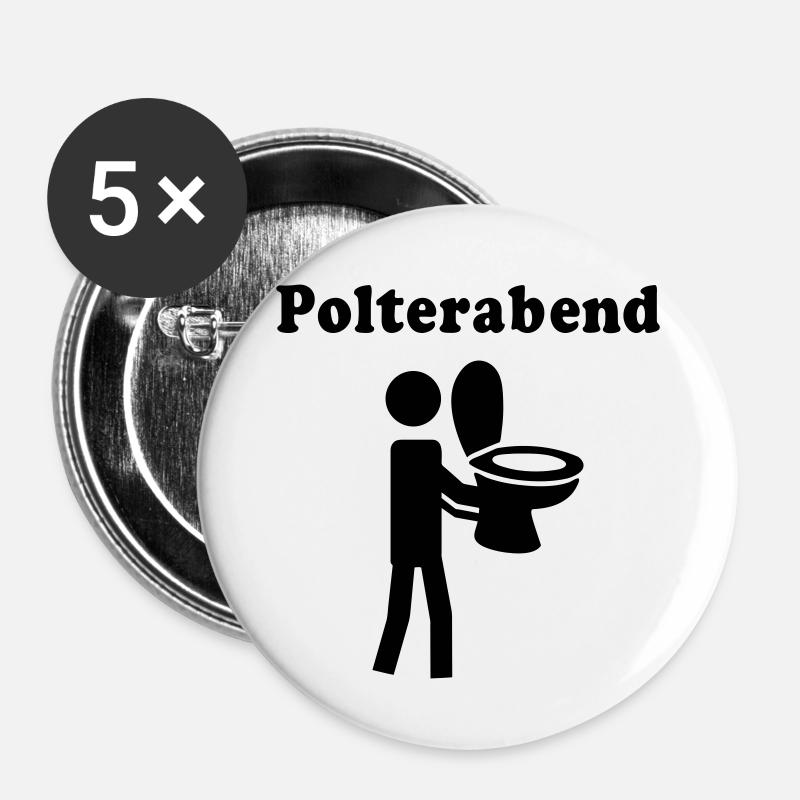 mariage-partie de la veille - Lot de 5 petits badges (25 mm) - blanc
