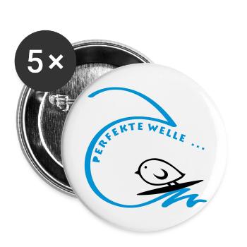 TWEETLERCOOLS - Die perfekte Welle - Buttons klein 25 mm (5er Pack) - Weiß - Vorne