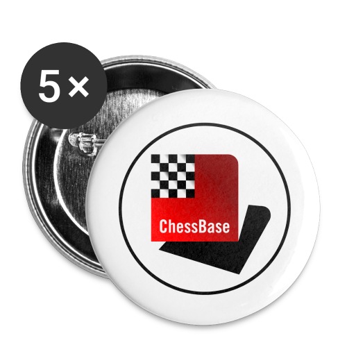 ChessBase Logo - Buttons small 1''/25 mm (5-pack)