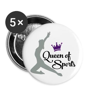 sport - Buttons klein 25 mm (5er Pack) - Weiß - Vorne