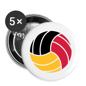 Volleyball 3c - Buttons small 1''/25 mm (5-pack) - white - Front