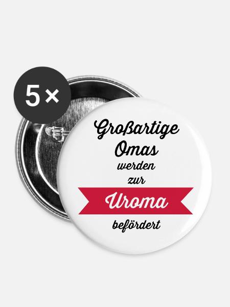 Großartige Omas - Buttons klein 25 mm (5er Pack) - Weiß