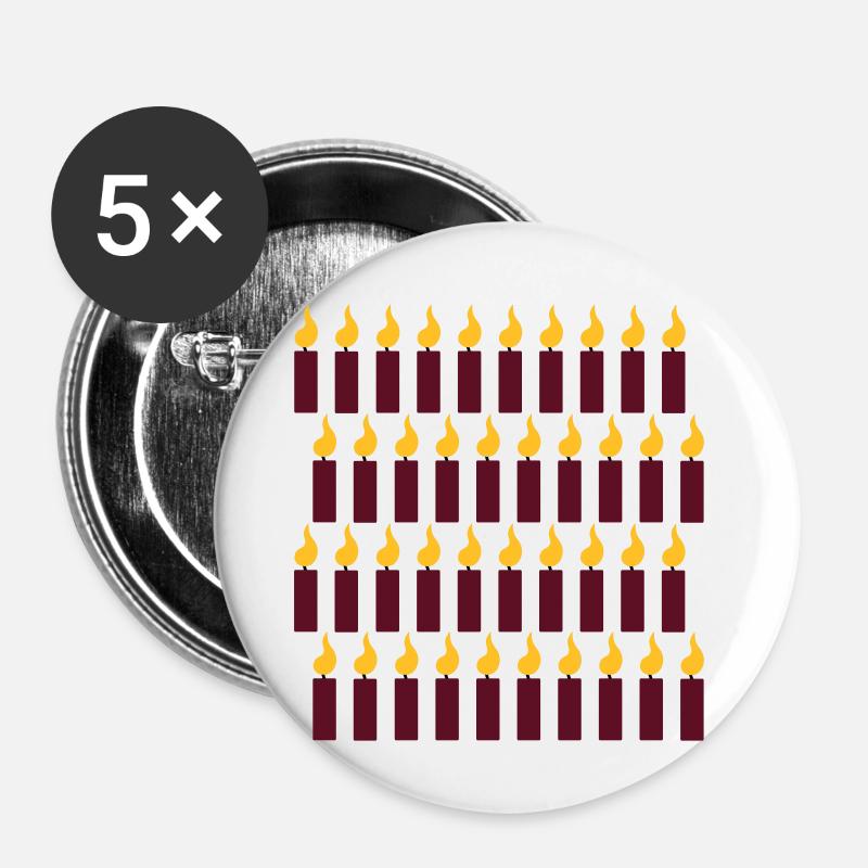 40.Geburtstag - Buttons klein 25 mm (5er Pack) - Weiß