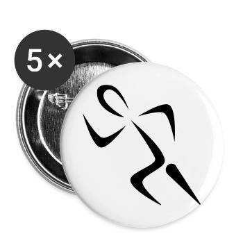 run - Buttons small 1''/25 mm (5-pack) - white - Front