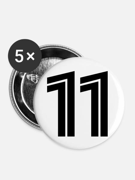 11 - Buttons klein 25 mm (5er Pack) - Weiß