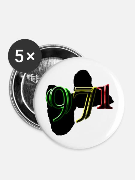 971 - Buttons klein 25 mm (5er Pack) - Weiß