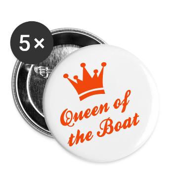 bateau - Lot de 5 petits badges (25 mm) - blanc - Devant