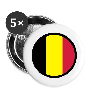 Im Zeichen von Belgien - Buttons klein 25 mm (5er Pack) - Weiß - Vorne