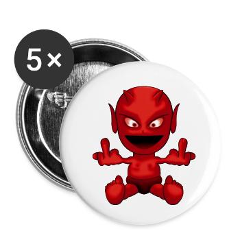 baby devil fuck - Lot de 5 petits badges (25 mm) - blanc - Devant