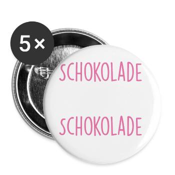 Schokolade - Buttons klein 25 mm (5er Pack) - Weiß - Vorne