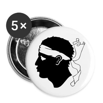 Korsika - Buttons klein 25 mm (5er Pack) - Weiß - Vorne