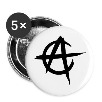 anarcho capitalism vector - Buttons small 1''/25 mm (5-pack) - white - Front