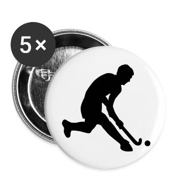 herrenhockey_1c - Lot de 5 petits badges (25 mm) - blanc - Devant