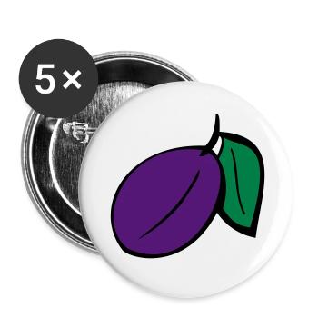 Plum - Buttons small 1''/25 mm (5-pack) - white - Front