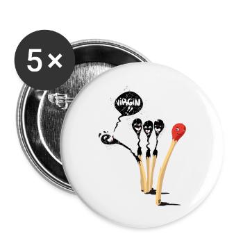 Virgin Match by feniks grafix - Lot de 5 petits badges (25 mm) - blanc - Devant