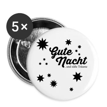 Gute Nacht Pfade - Buttons klein 25 mm (5er Pack) - Weiß - Vorne