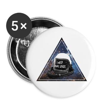 Need space - Buttons small 1''/25 mm (5-pack) - white - Front