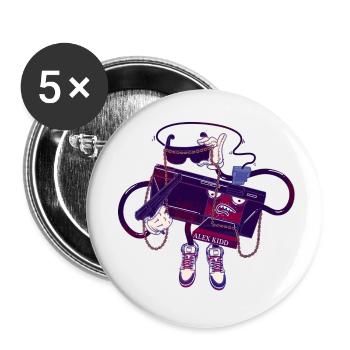 MASTER SYSTEM - Lot de 5 petits badges (25 mm) - blanc - Devant