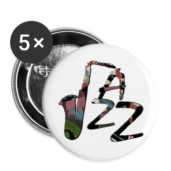 JAZZ - Buttons klein 25 mm (5er Pack) - Weiß - Vorne