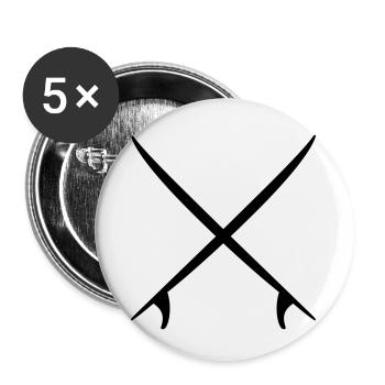 crossed boards - Buttons klein 25 mm (5er Pack) - Weiß - Vorne