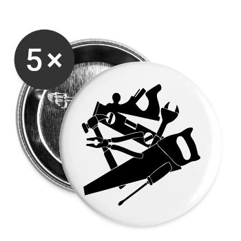 Woodworking carpentry - Buttons small 1''/25 mm (5-pack) - white - Front