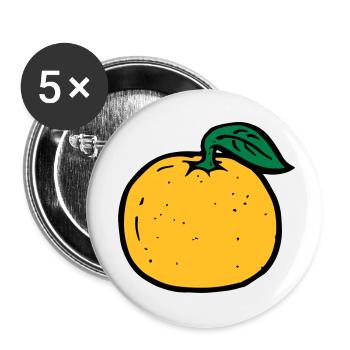 orange - Buttons klein 25 mm (5er Pack) - Weiß - Vorne