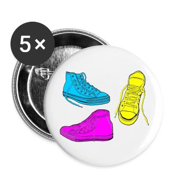 trainers coloured - Buttons small 1''/25 mm (5-pack) - white - Front