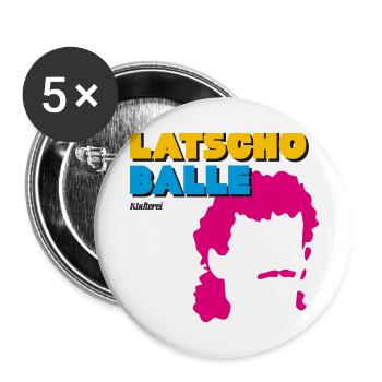 Latscho Balle - Buttons klein 25 mm (5er Pack) - Weiß - Vorne