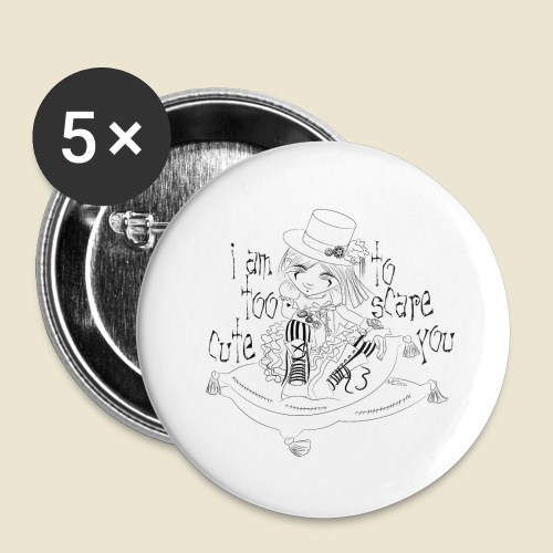 Steampunk girl - Lot de 5 petits badges (25 mm)