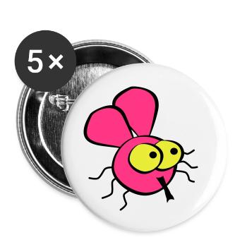 Fly - Buttons small 1''/25 mm (5-pack) - white - Front