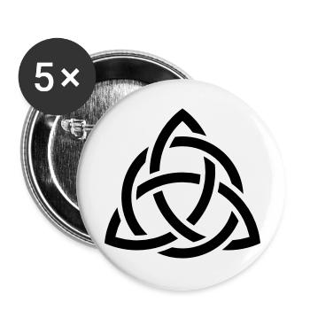 Celtic Knot - Buttons klein 25 mm (5er Pack) - Weiß - Vorne