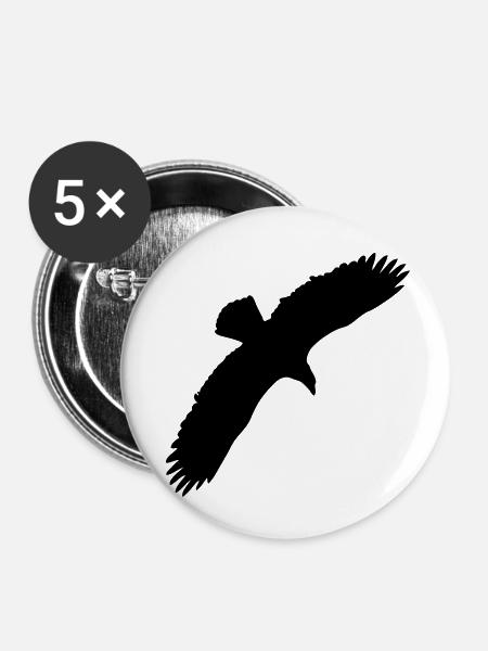 eagle - Buttons klein 25 mm (5er Pack) - Weiß
