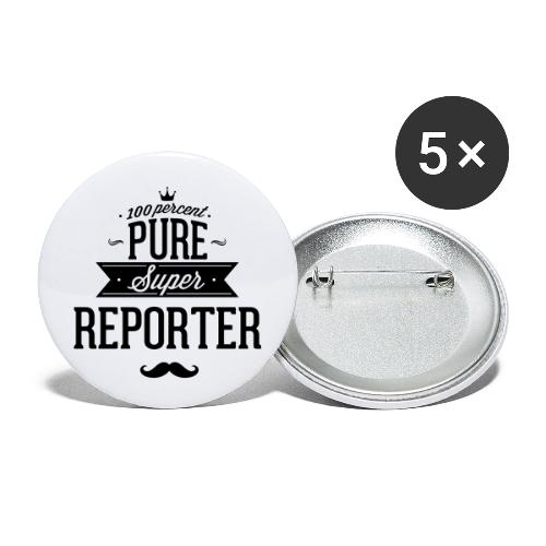 100 Prozent super Reporter - Buttons klein 25 mm (5er Pack)