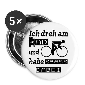 Radfahrer Spruch Fahrrad Rad Sport lustig Geschenk - Buttons klein 25 mm (5er Pack) - Weiß - Vorne